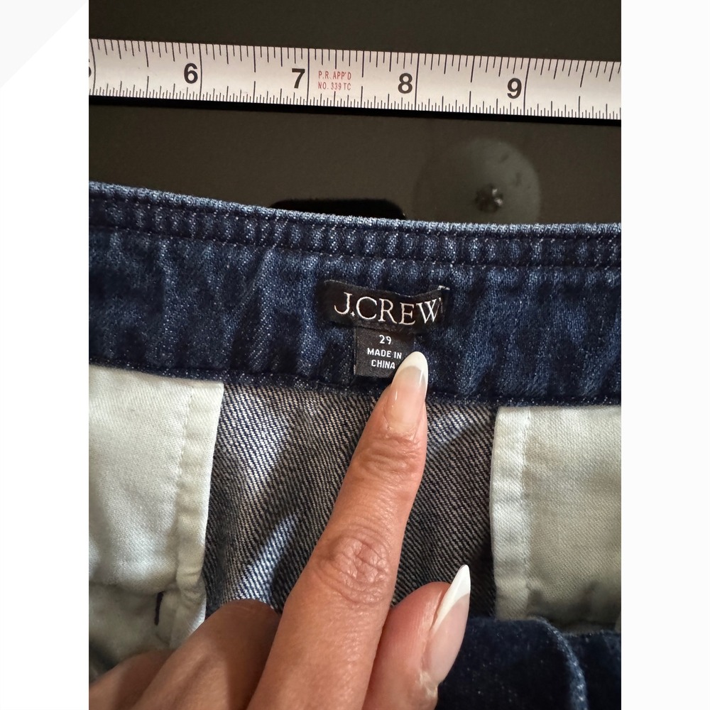 J.Crew Tapered jean with pleats in 1984 rigid 29 high rise‎ dark wash q2 - Picture 4 of 9